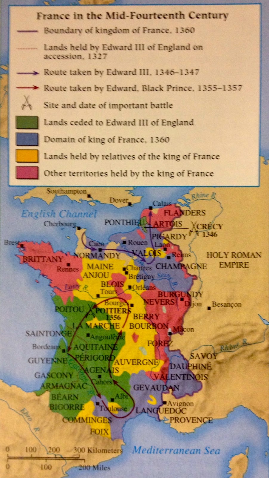 100 Years War Map