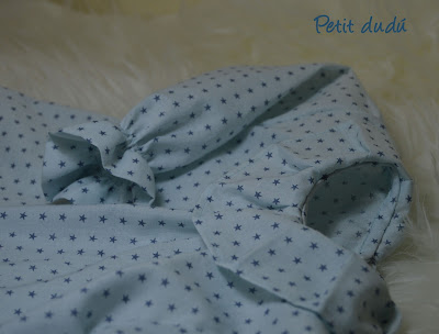 Blusa y cubrepañal azul petitdudu