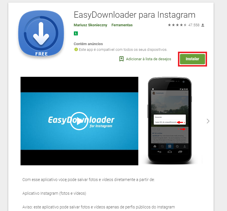 COMO BAIXAR VÍDEOS E FOTOS DO INSTAGRAM NO ANDROID