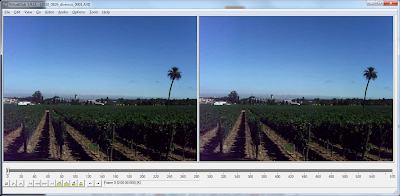 Ao carregar 1 video a interface do VirtualDub fica assim