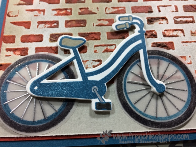 Bike Ride, Brick Wall, Frenchie Stamps, Stampin'Up!,