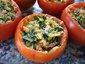 Cheddar and Parmesan Stuffed Tomatoes