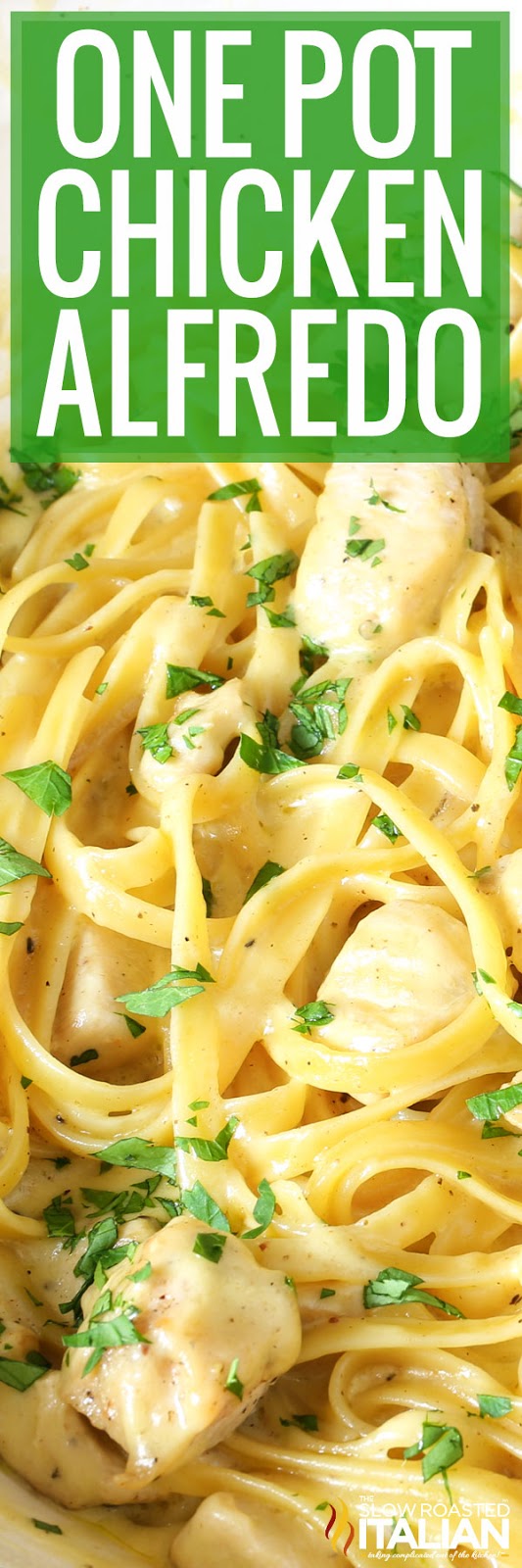 Italian Food OnePot Chicken Alfredo