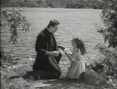 Boris Karloff and Marilyn Harris in Frankenstein (1931)