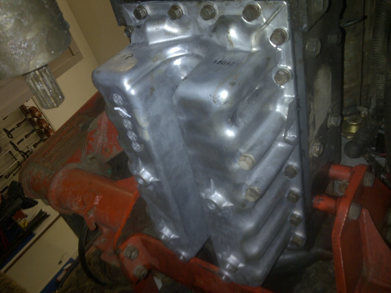Bobs Shop L4200 kubota oil pan replacement