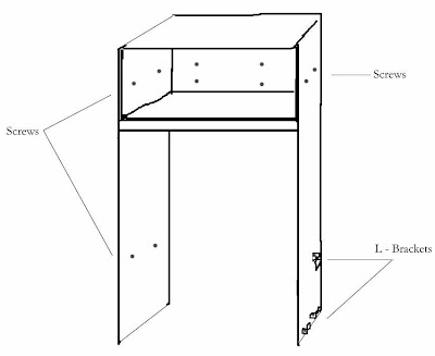 plywood and Ikea cabinet for fridge enclosure