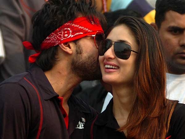 Kareena being kissed by saif  - (4) - Celebreties kissing !!! Caught on camera