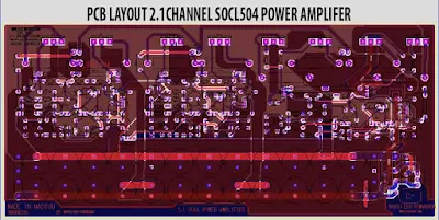 PCB Layout Power SOCL504 2.1 Channel Amplifier