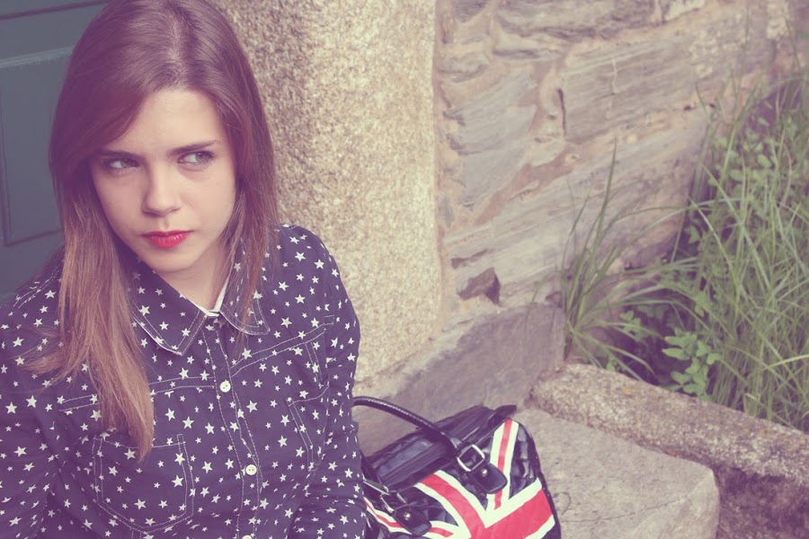 Camisa handmade estampado de estrellas