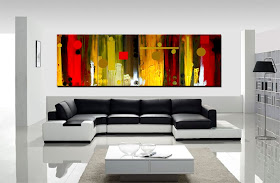 Abstract Painting "ModernCity" by Dora Woodrum