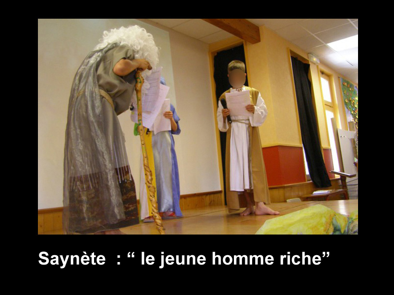 Saynète et chœur parlé le jeune homme riche