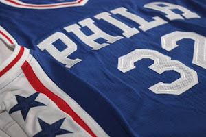 Philadelphia 76ers Rebranded Away Blue Jersey