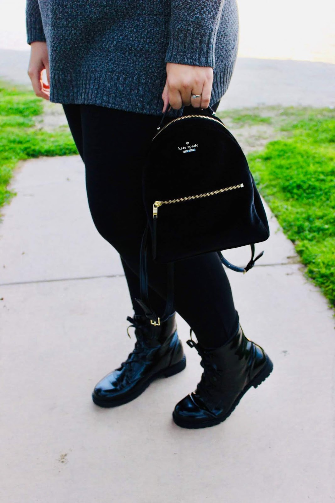 kate spade combat boots