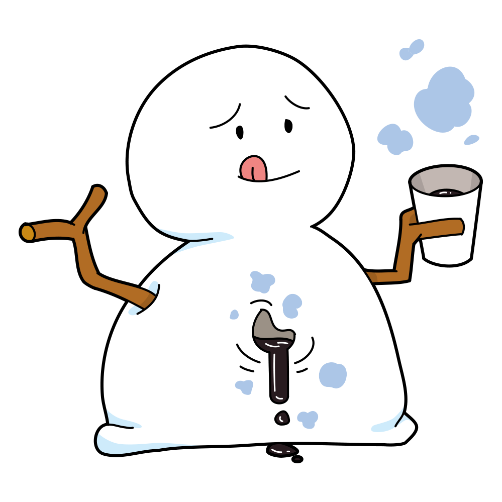 コーヒー雪だるま