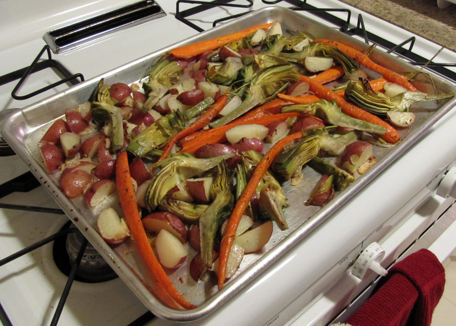 Smells Like Food in Here ThymeRoasted Spring Vegetables