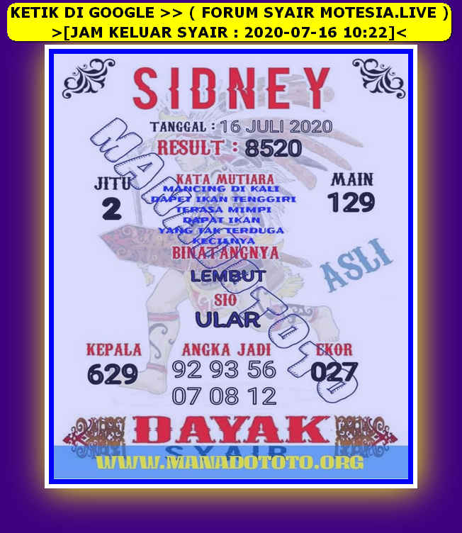 1 New Message Kode Syair Sydney 16 Juli 2020 Forum Syair Togel Hongkong Singapura Sydney