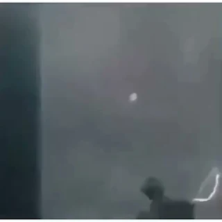 UFO over Thailand in sequence of film showing how it got struck by lightening.