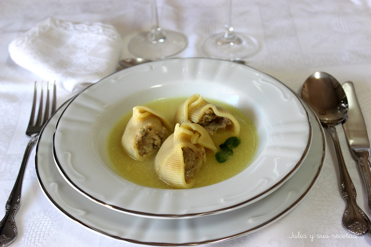 JULIA Y SUS RECETAS Sopa de galets