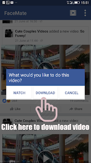تحميل اي فيديو من الفيسبوك بواسطة هذا التطبيق للاندرويد FaceMate  F3
