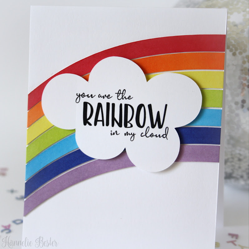 Clean and simple rainbow card