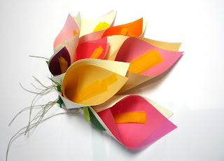 ramo de flores de papel