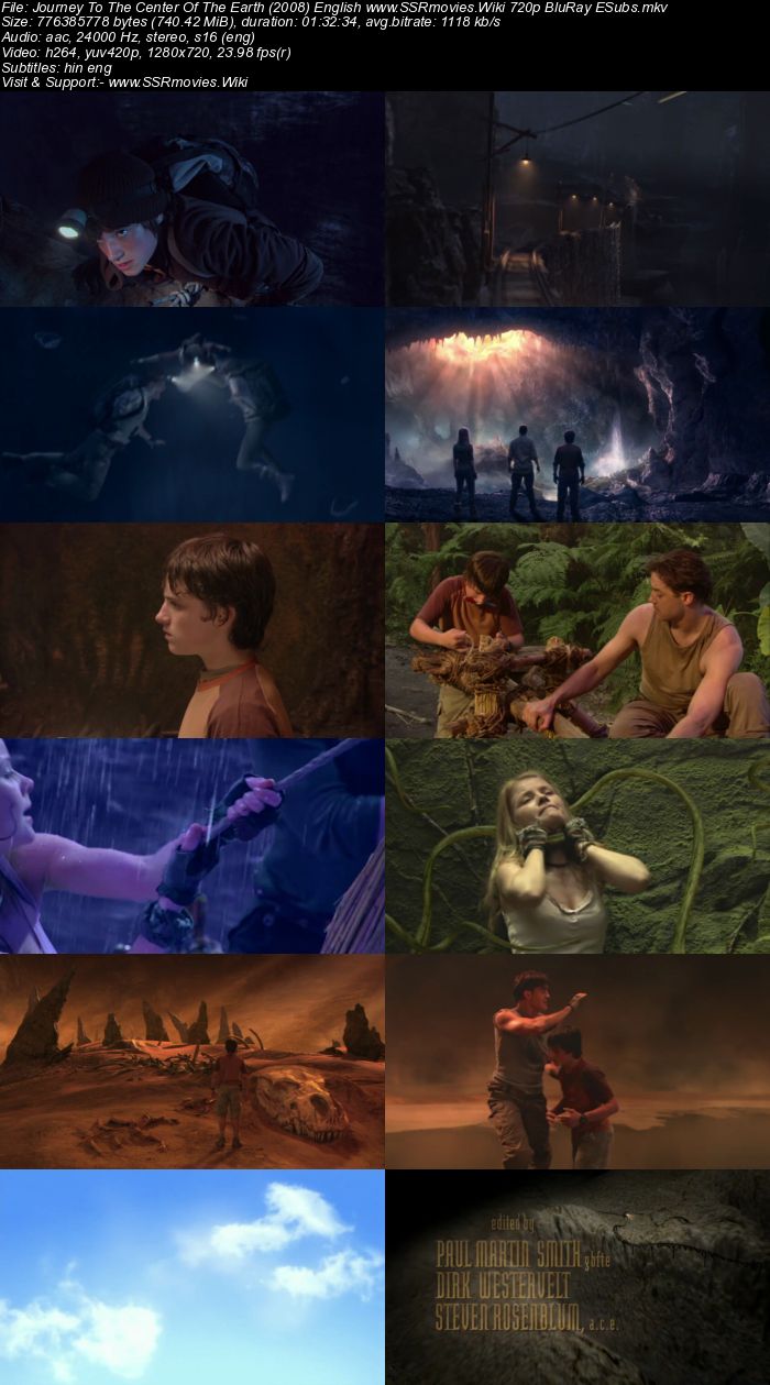 Journey to The Center of the Earth (2008) English 720p BluRay Hindi Subs Movie Download