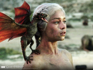Emilia Clarke Daenerys Targaryen Dragon on Shoulder HD Wallpaper