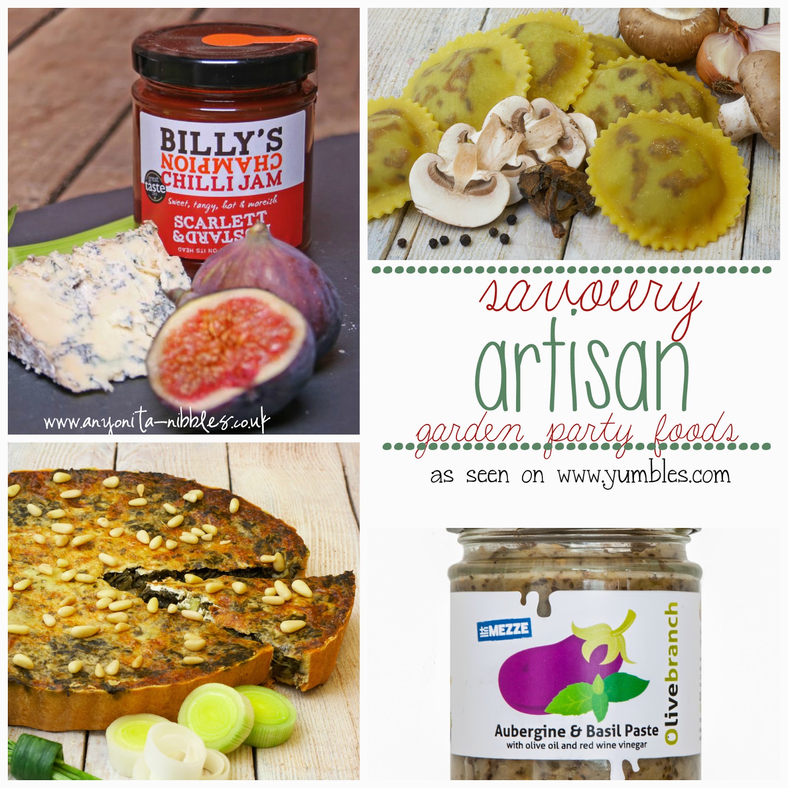 Savory Artisan Foods for a Late Summer Garden Party by Anyonita Nibbles