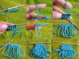 punto rulo bucle crochet, motivos ganchillo