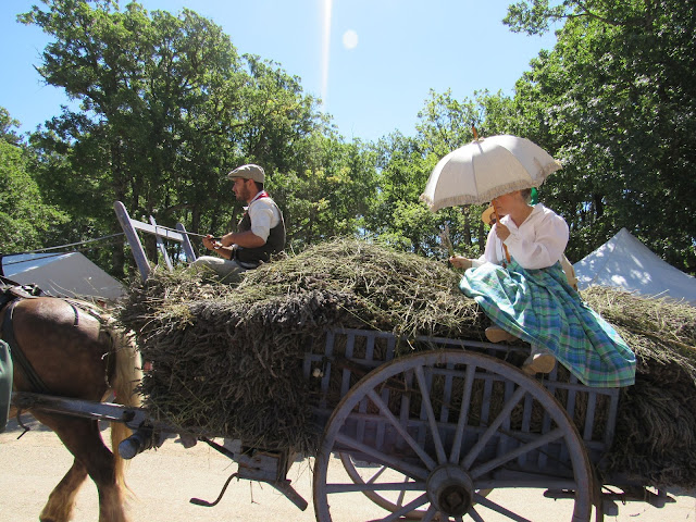 Fiesta de la lavanda en Sault. Campesinos de la Provenza en carro de lavanda