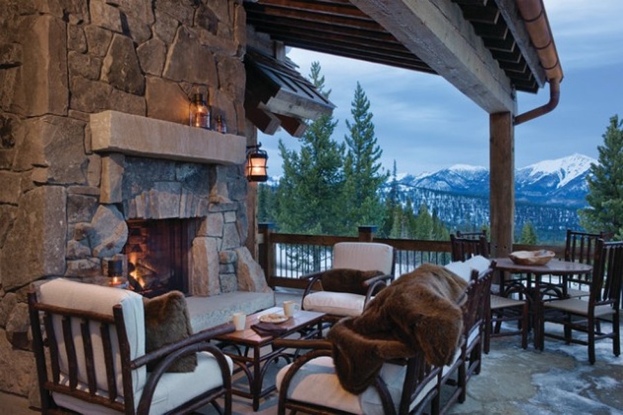 Marzua: Chimenas de exterior