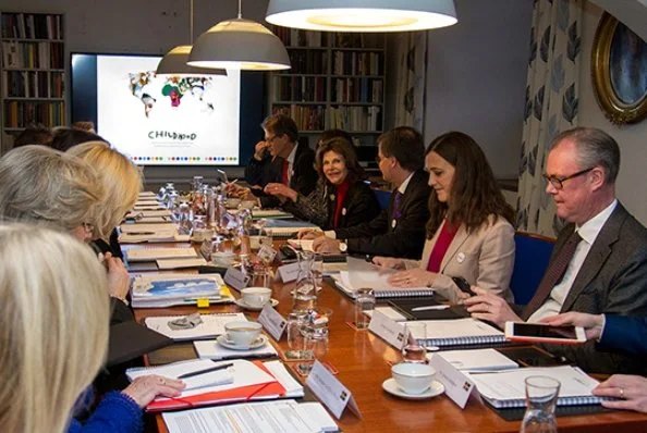 Queen Silvia of Sweden attended Board meeting of World Childhood Foundation