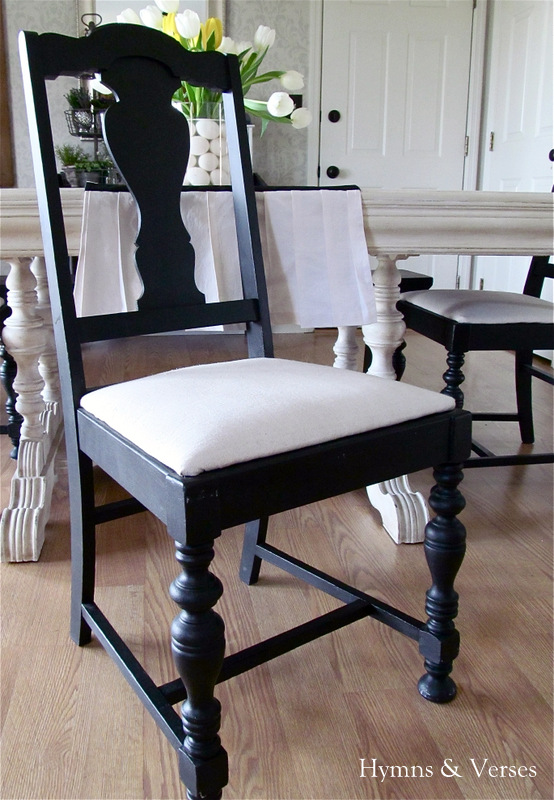 My $40 Yard Sale Dining Room Table & Chairs - Hymns and Verses (554 x 800 Pixel)
