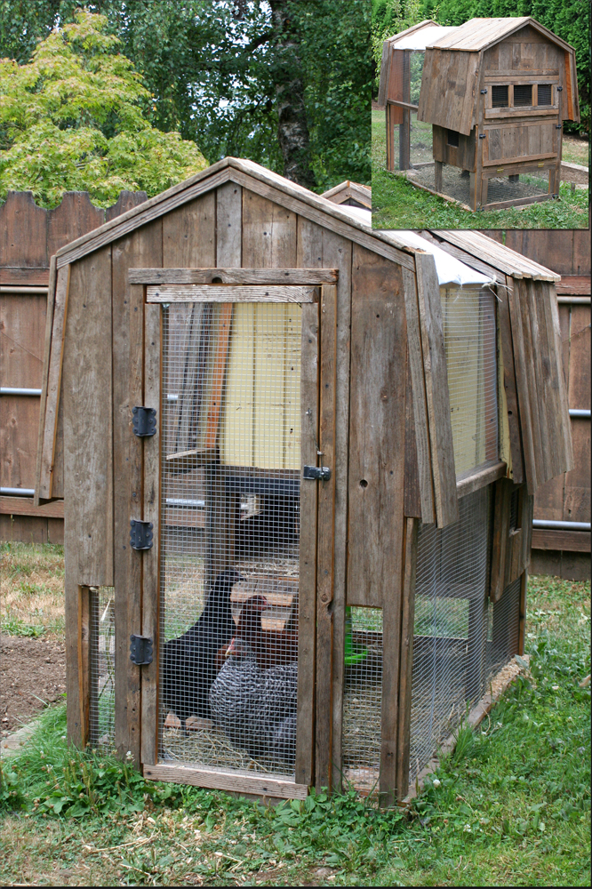 The Reuser Chicken coop made from reused materials