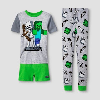 Image of Boys Minecraft 3-piece Pajama Set