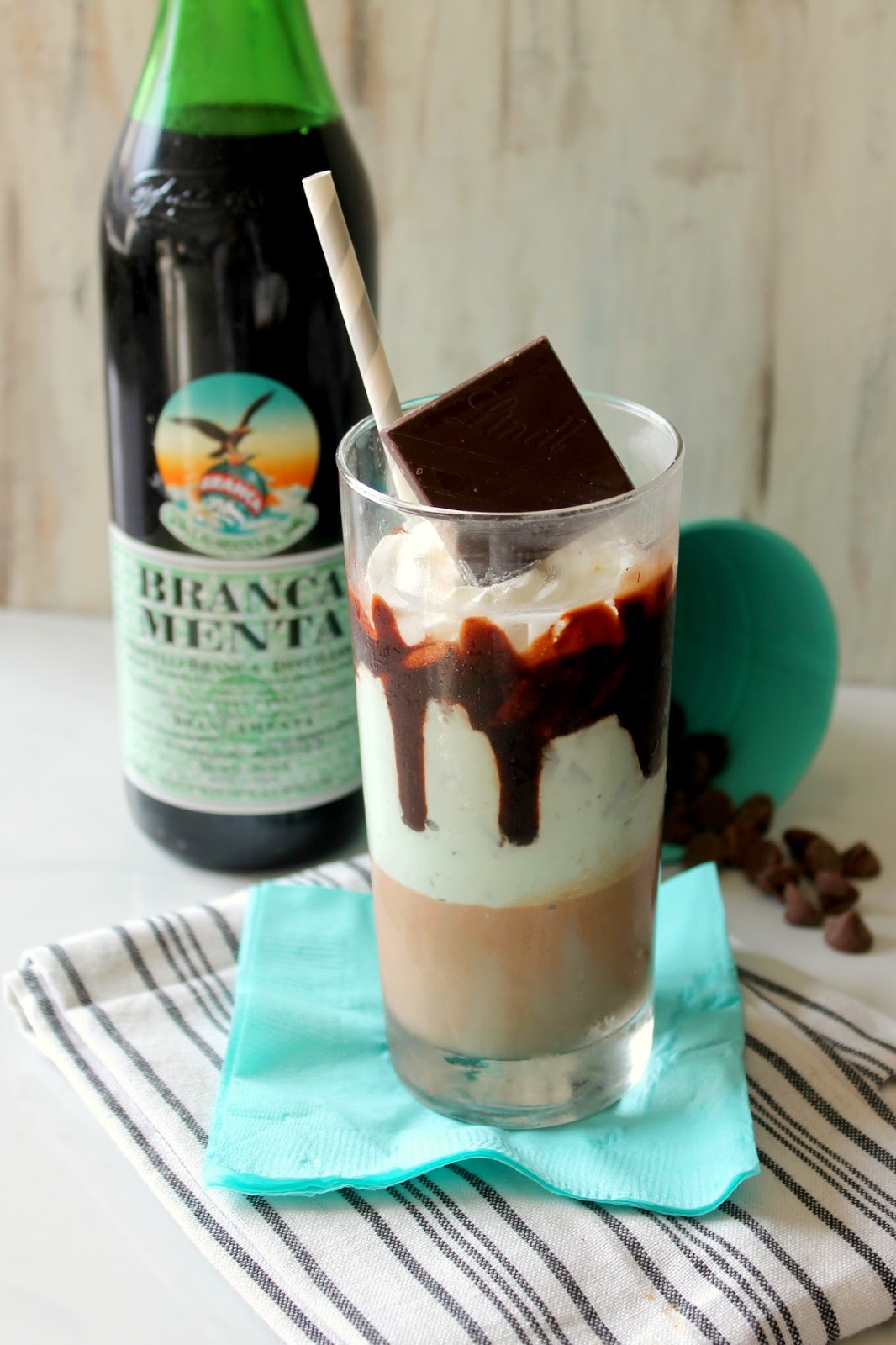 {Boozy} Mint Chocolate Milkshake Brancamenta The Kitchen Prep Blog