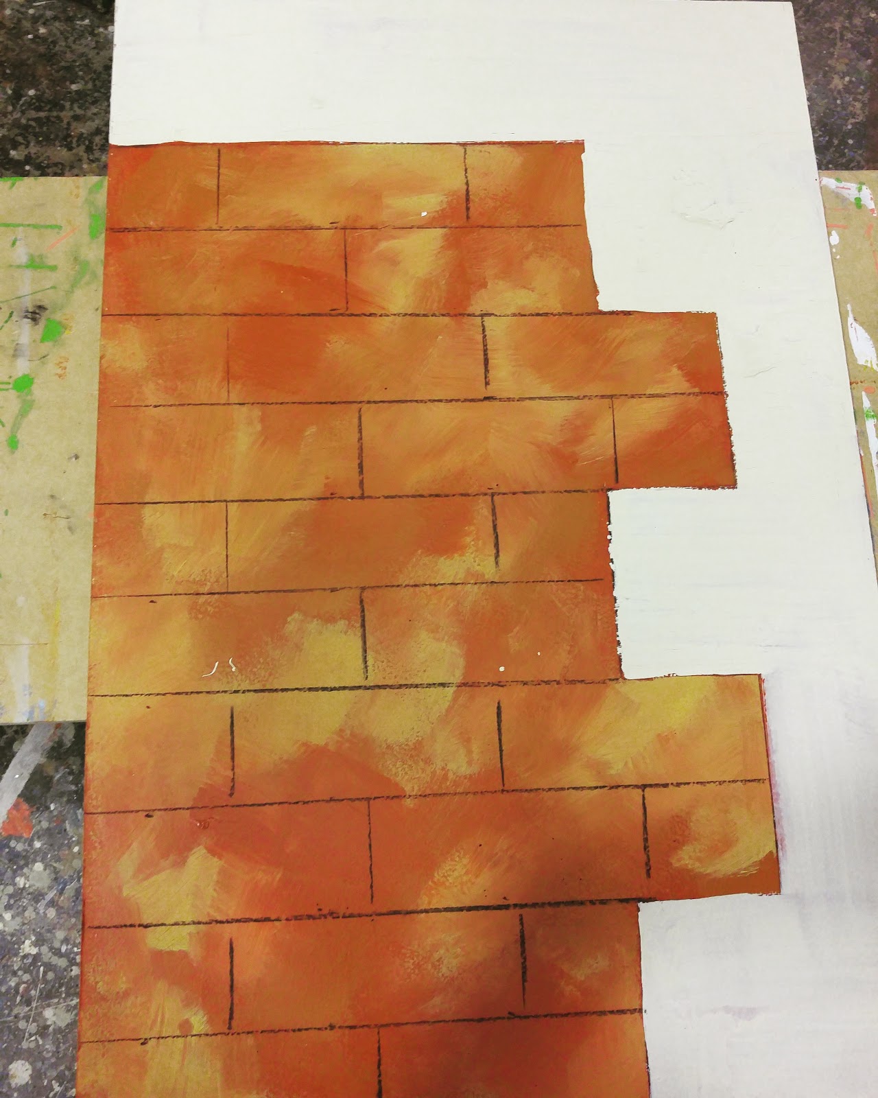 this is one of my classmates work as I to take a picture of mine