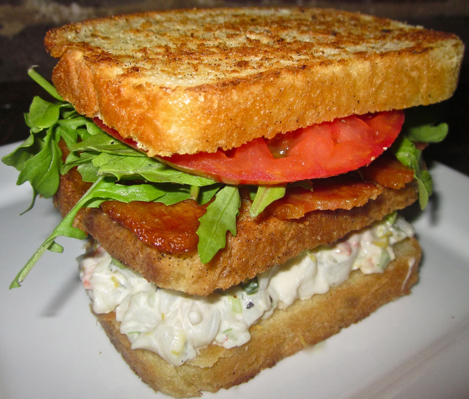 Haute + Heirloom Lobster Club Sandwich with Vanilla Bean Butter Fried