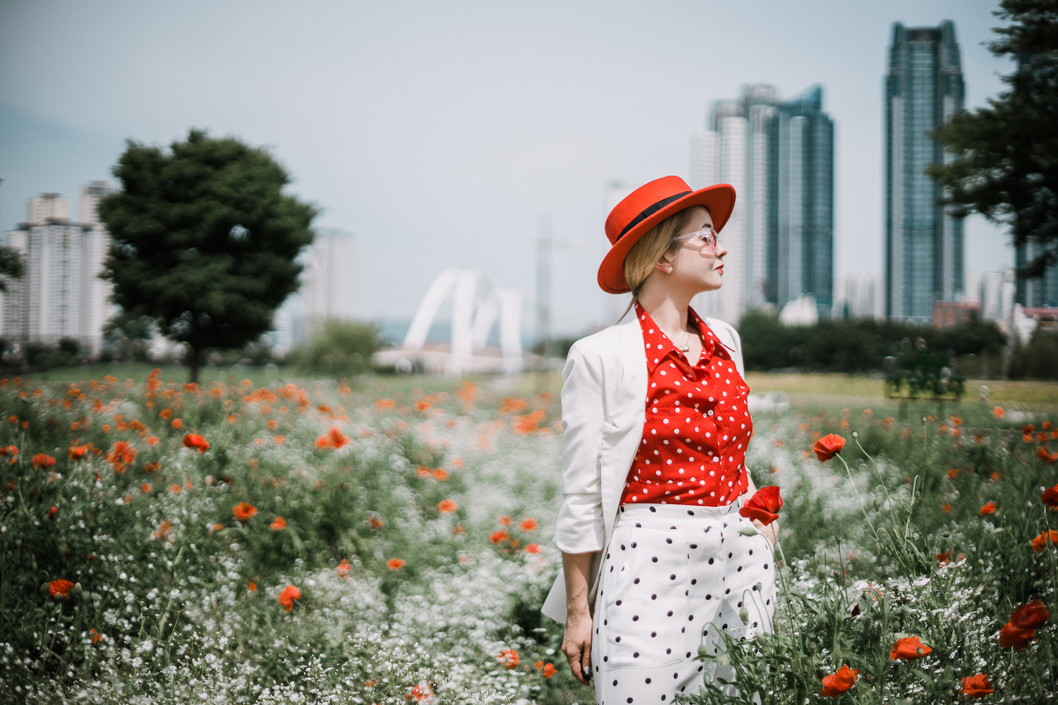 How to mix two polka dot prints - My Blonde Gal