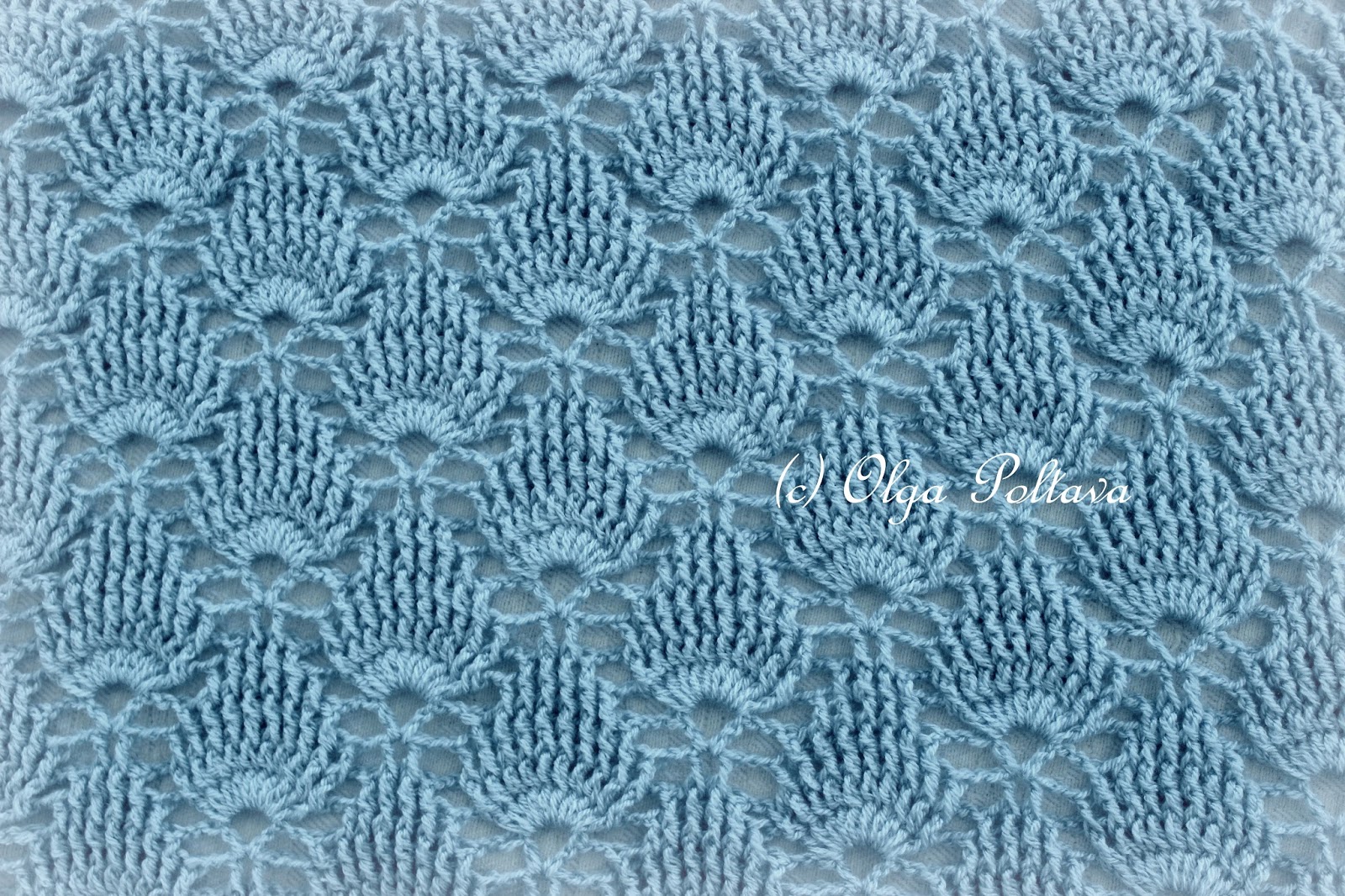Lacy Crochet: Blue Lace Baby Blanket