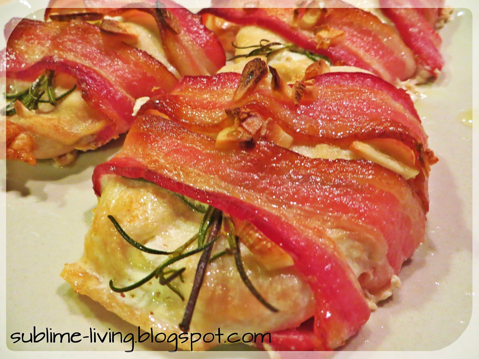 SUBLIMEliving: Paleo Bacon Wrapped Rosemary Garlic Chicken Recipe