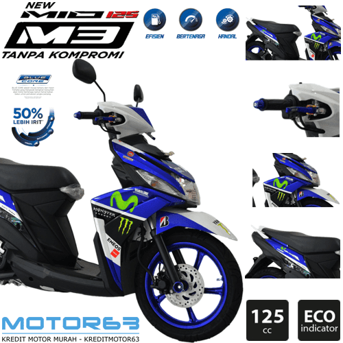Modifikasi Yamaha Mio M3 125 Blue Core Custom - Harga Kredit Motor Murah