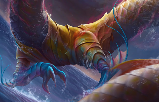 ocean dragon, dragon, illustration, fantasy, ryan mahendra