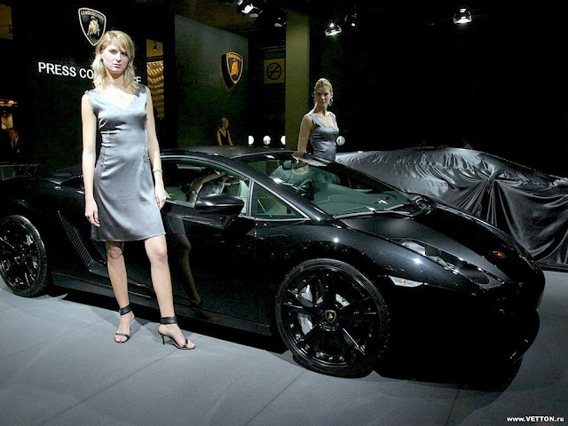 Girl driving lamborghini