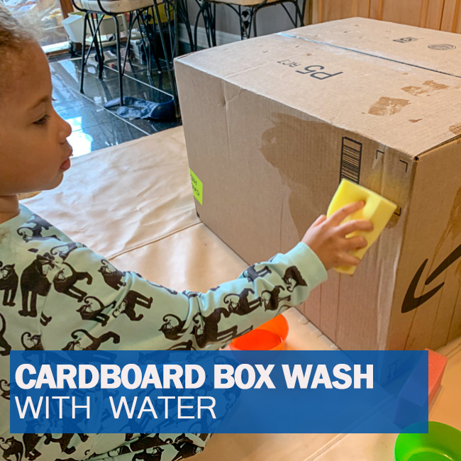 Toddler Roved Cardboard Box Paint And Wash With Water Toddler Roved Cardboard Box Paint And Wash With Water