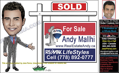 Sold For Sale Sign Cartoon Ads