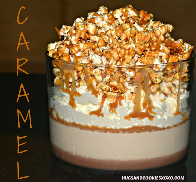 CHOCOLATE GANACHE & SALTED CARAMEL PANNA COTTA TRIFLE TOPPED WITH WHIPPED CREAM & CARAMEL