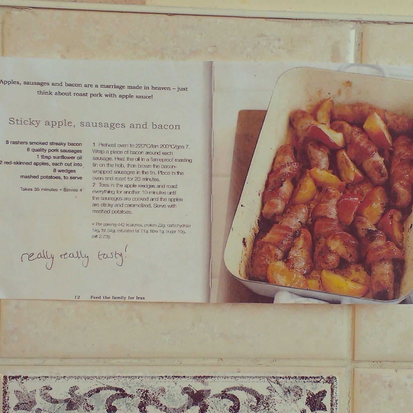 Sticky Apple, Sausage and Bacon Recipe