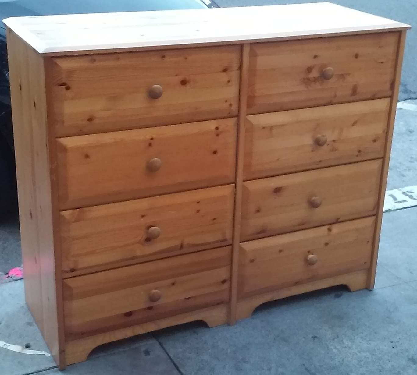 UHURU FURNITURE & COLLECTIBLES SOLD Knotty Pine Double Dresser 140