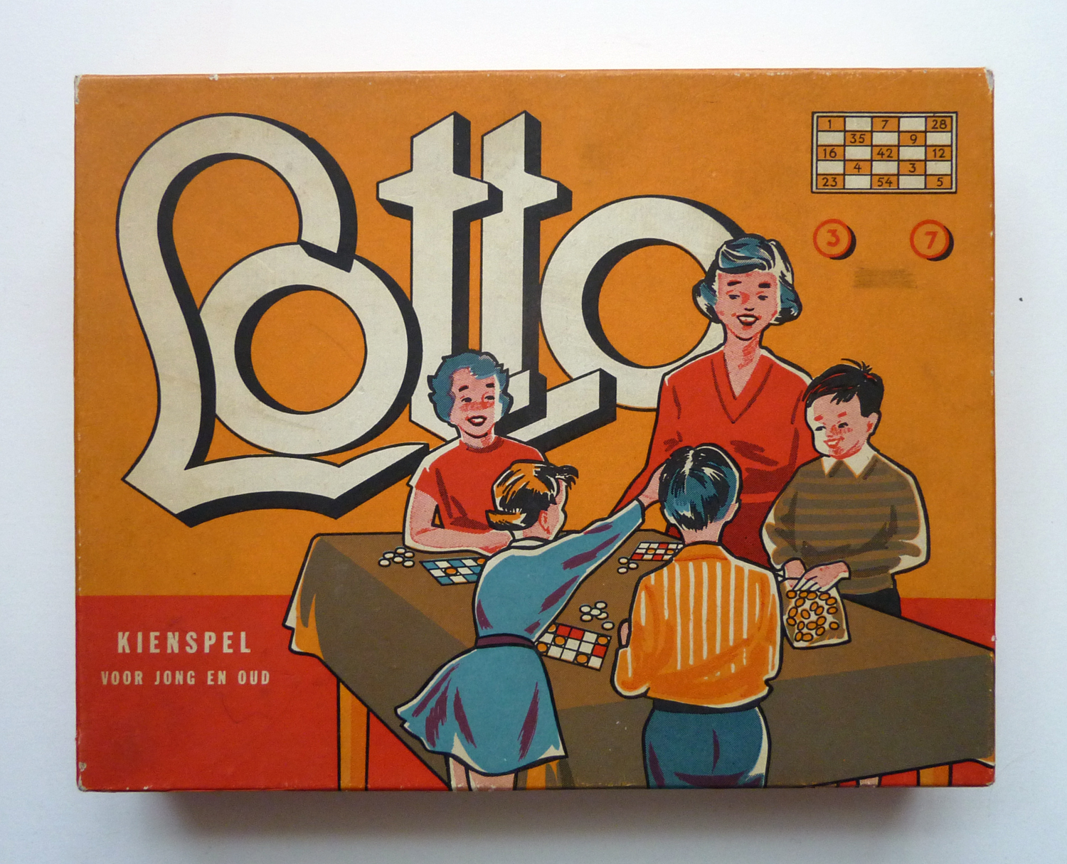 turning pages Vintage lotto game